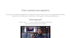 Desktop Screenshot of getfinal.com